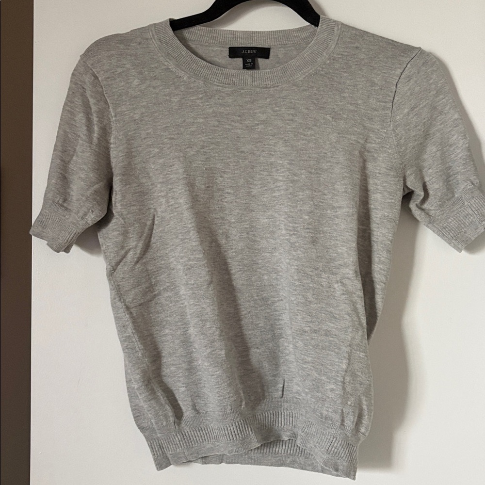 J. Crew Light Gray Knit Top